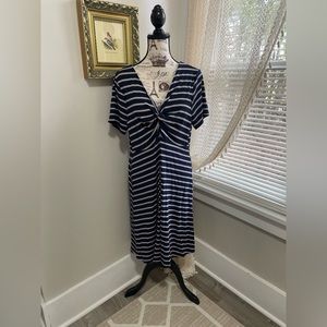 New Torrid Striped Dress ~ Knotted Front ~ 1x 14 16 ~